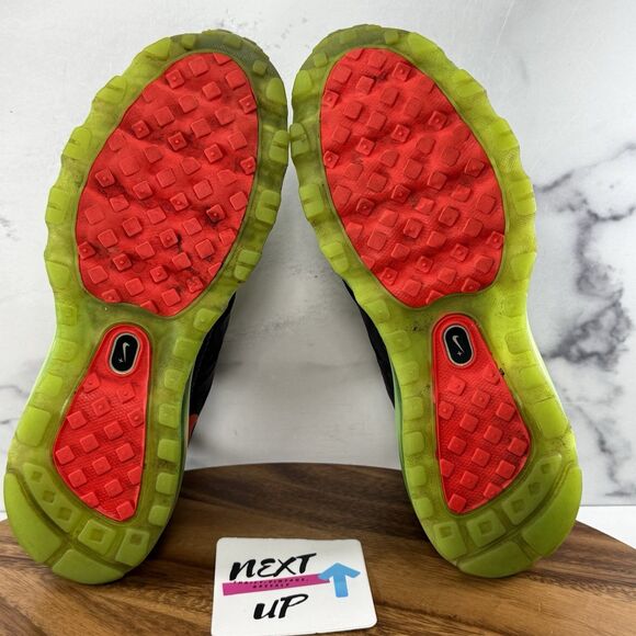 Women's Size 8.5-Nike Air Max+ 2012 Running Shoes Barely Volt Metallic Silver - Picture 6 of 9